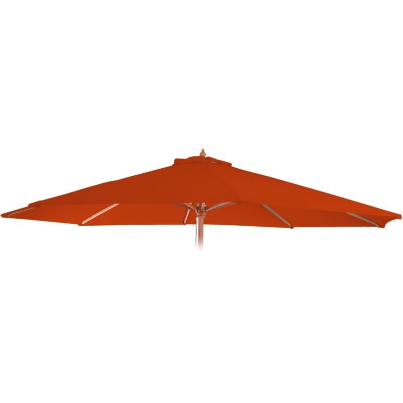 HHG - jamais utilisé] Toile de rechange pour parasol Florida, Toile de rechange pour parasol, ø 3,5m polyester 8 baleines, terracotta