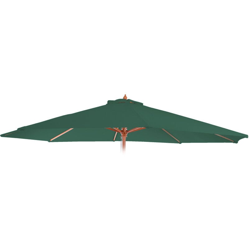 Toile de rechange pour parasol Florida, Toile de rechange pour parasol, ø 3,5m polyester 8 baleines, vert