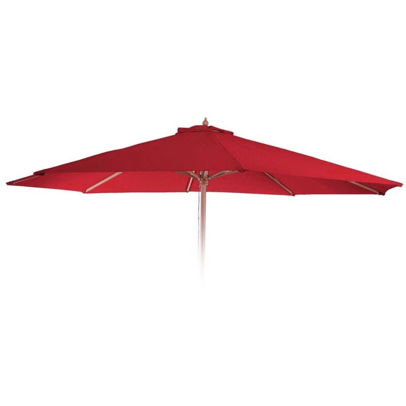 HHG - jamais utilisé] Toile de rechange pour parasol Florida, Toile de rechange pour parasol, ø 3,5m polyester 8 baleines, bordeaux