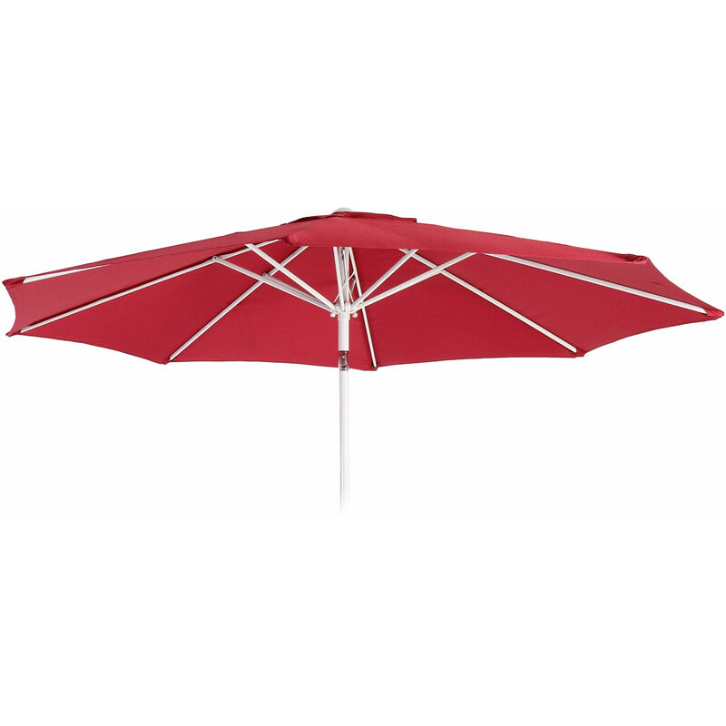 HHG - Toile de rechange pour parasol N19, Toile de rechange pour parasol, ø 3m tissu/textile 5kg rouge - red
