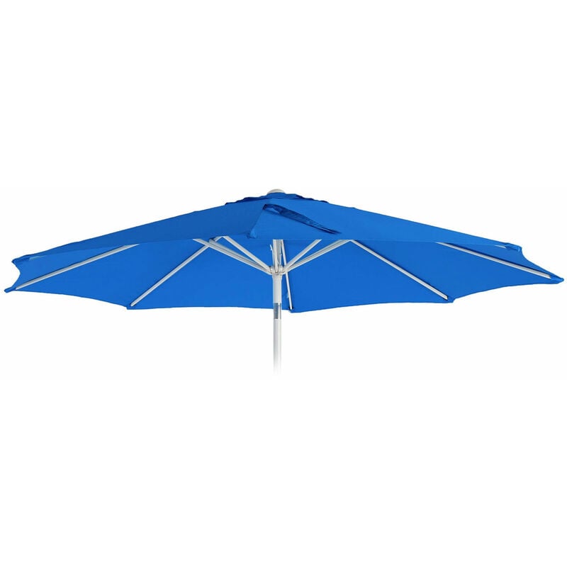 Toile de rechange pour parasol N19, Toile de rechange pour parasol, ø 3m tissu/textile 5kg bleu - blue