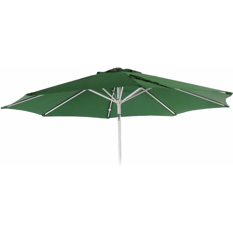 HHG - Toile de rechange pour parasol N19, Toile de rechange pour parasol, ø 3m tissu/textile 5kg vert - green