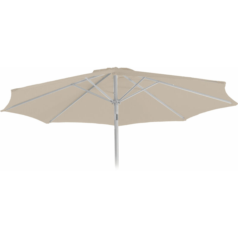 HHG - Toile de rechange pour parasol N19, Toile de rechange pour parasol, ø 3m tissu/textile 5kg crème - beige