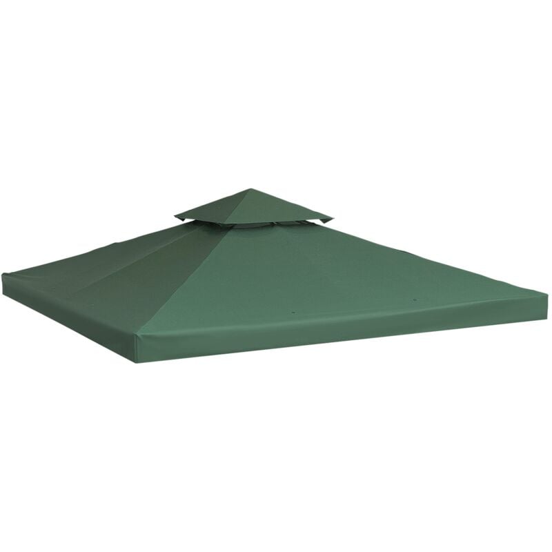 Toile de Rechange pour pavillon tonnelle Tente 3 x 3 m Vert foncé