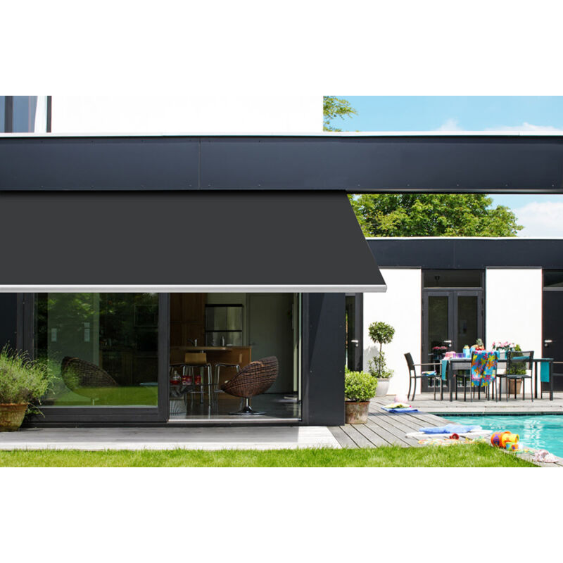 Toile de rechange pour store banne 3 x 2 m Toile Carbone 280 x 220 cm