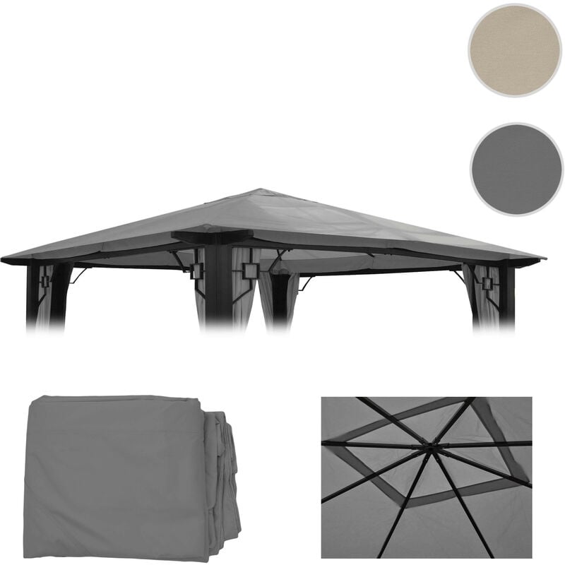 Toile de rechange pour toit Pergola Pavillon Mira 3,5 x 3,5m couleur crème