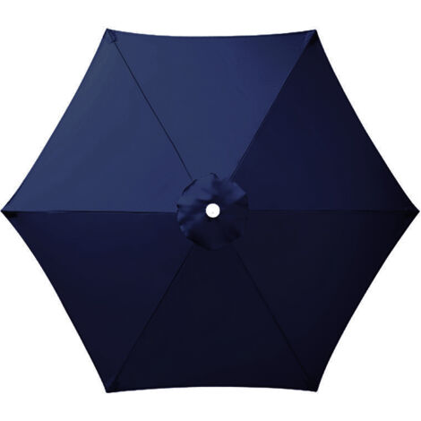 Toile de Remplacement pour Parasol 6 Branches, Parasol de Jardin Anti-UV et Imperméable, Remplacement de Toile de Parasol( Bleu marine,230CM)