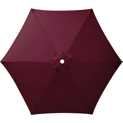 Toile de Remplacement pour Parasol 6 Branches, Parasol de Jardin Anti-UV et Imperméable, Remplacement de Toile de Parasol( Bordeaux,270CM)