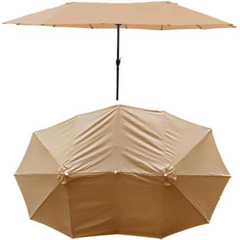 Toile de remplacement pour parasol extérieur, canapé de jardin en khaki, modèle trois branches, protection solaire optimale, dimensions standard