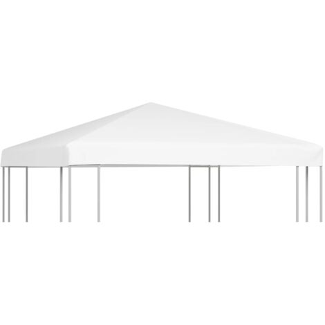 Toile de toit de belvédère 270 g/m² 3x3 m Blanc CFW64267