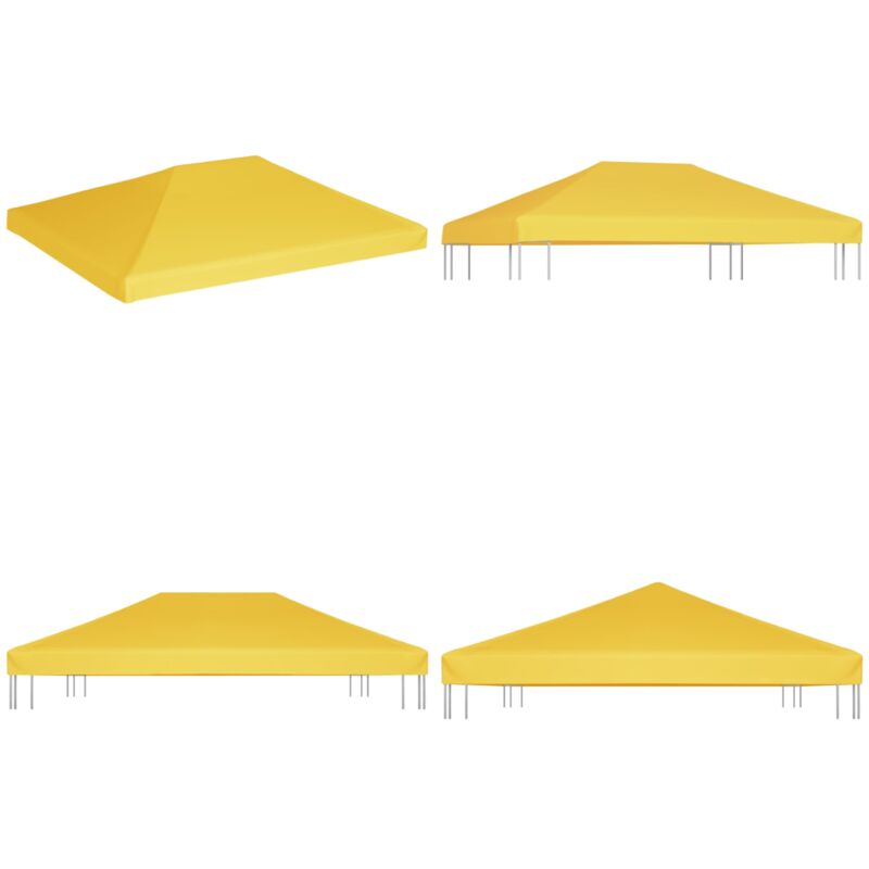 Toile de toit de belvédère 270 g/m² 4x3 m Jaune - dessus de belvédère - auvent de belvédère - Home & Living - Jaune