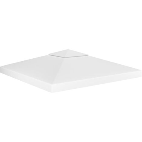 Toile de toit de belvédère  Toile de rechange 2 niveaux 310 g/m² 3x3 m Blanc