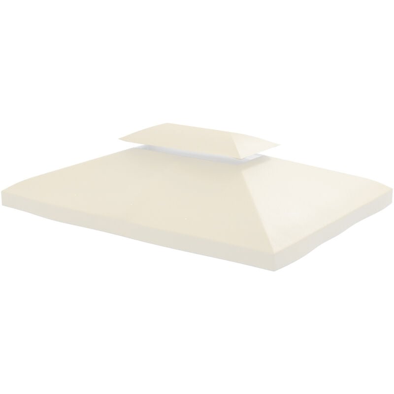 Toile de toit de rechange pour pavillon tonnelle tente 3x4m crème