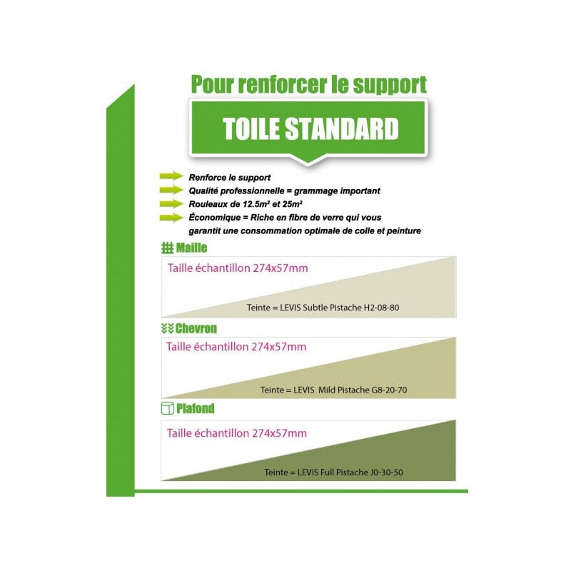 Toile à peindre Standard plafond rouleau de 25x1m - decoralia