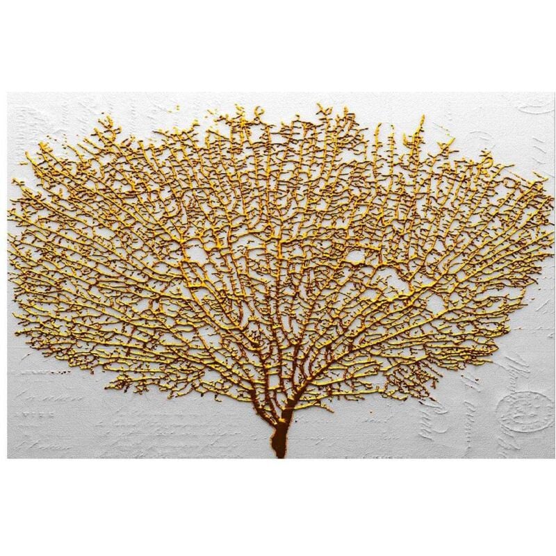Toile décorative Arbre doré 98 x 68 cm