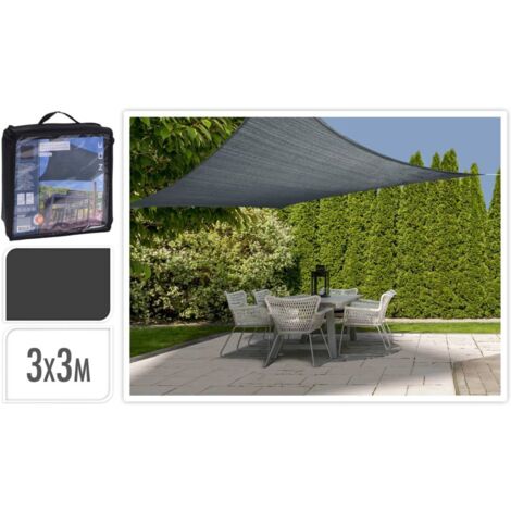 Toile d'Ombrage 3x3 m Parasol Jardin Patio Extérieur Multicolore ProGarden