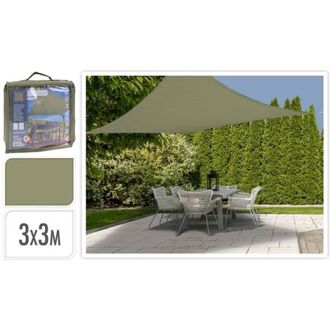 Toile d'ombrage 3x3 m Vert Carré ProGarden