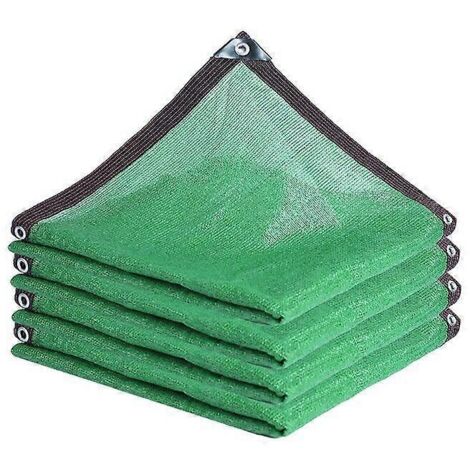 Toile d'ombrage 85 %, filet d'ombrage supérieur, filet de protection solaire vert, filet d'ombrage perméable à l'eau, pour extérieur, cour, jardin, plantes, serre, avec corde (3 x 4 m)
