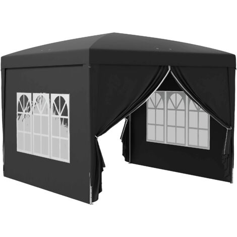 Toile d'ombrage étanche 3×3 m, protection UV UPF50+, avec quatre côtés fermés — idéale pour jardin et camping 