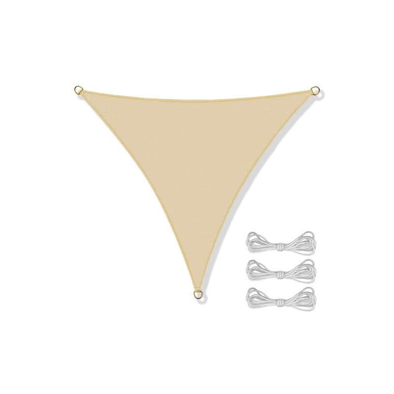 Viking Choice - Toile d'ombrage - imperméable - triangle - 3,6x3,6x3,6 m - beige