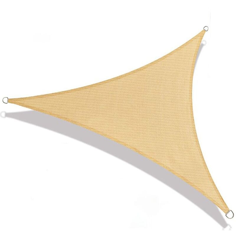 Voile d'ombrage triangulaire grande taille - 3,6x3,6x3,6 m - Polyéthylène haute densité résistant aux uv - Crème - Maxxgarden