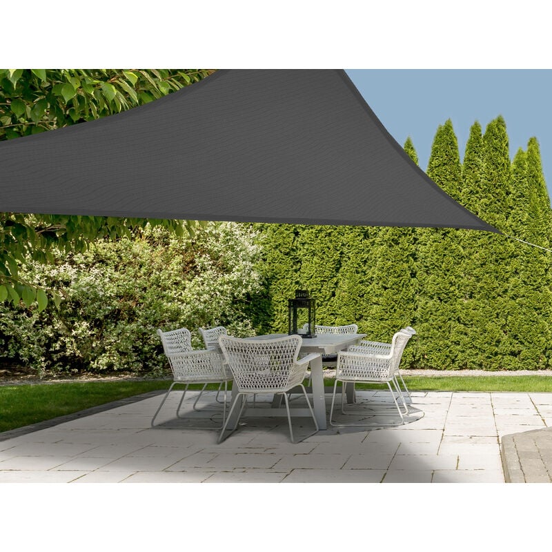 Progarden - Voile de soleil triangulaire, 3,6 x 3,6 x 3,6 m, gris foncé