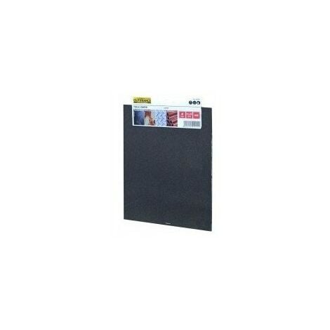 Toile emeri 18x28cm gr 1/80(x4)lot de 4 feuilles