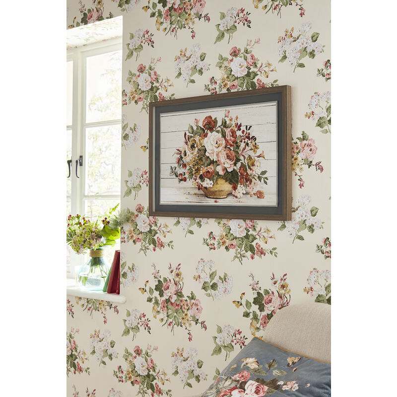 Laura Ashley - Toile encadrée Rosemore 50 x 70cm Multicolore