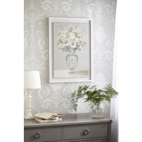 Toile encadrée Laura Ashley Rose Bouquet Vase 70 x 50cm Multicolore - Multicolore