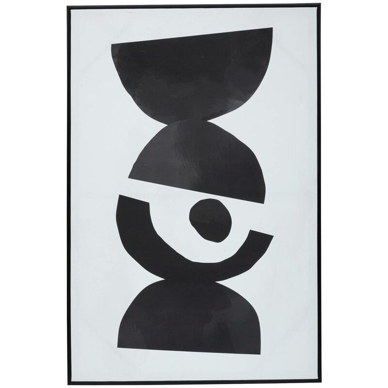 Toile imprimée Alva en métal 60x90cm noir et blanc Atmosphera créateur d'intérieur