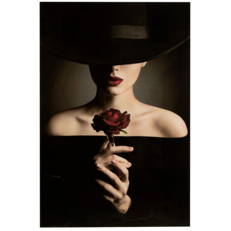 Toile Imprimée Déco "Femme" 100x150cm Noir