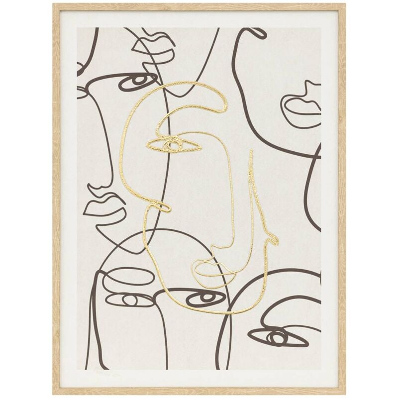 Atmosphera - Toile imprimée encadrée Coralie 45x60cm créateur d'intérieur