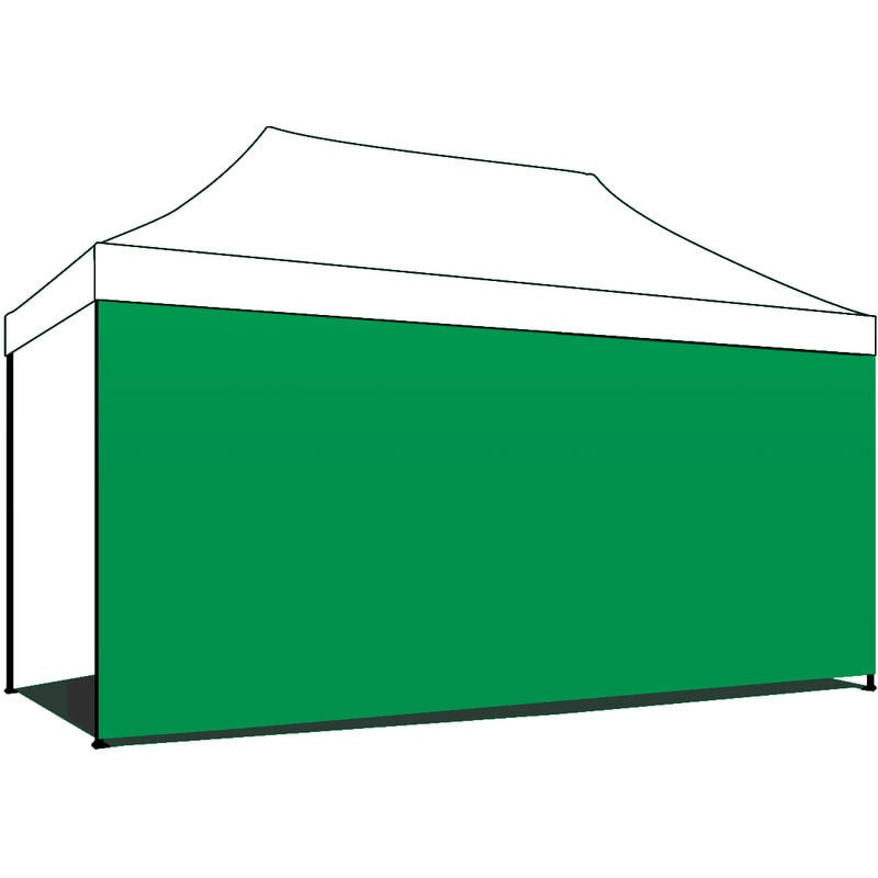Frankystar - Toile latérale pour gazebo de jardin 3X4.5 m Toile avec velcro différentes couleurs verte