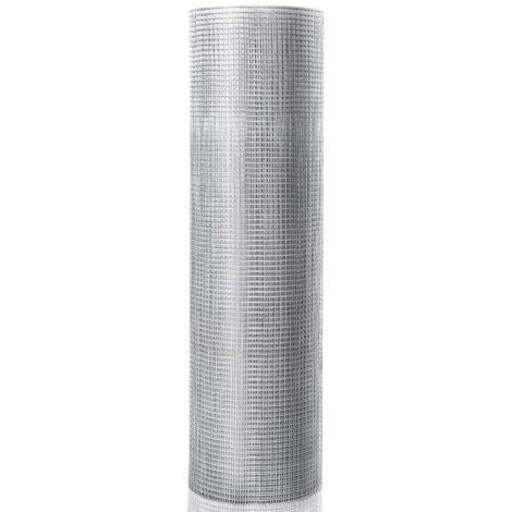 Toile Métallique de 0,9m x 15m Grillage Métallique pour Enclos de Poulets de Calibre 23 Grillage pour Cage avec Ouvertures de 7mm x 7mm