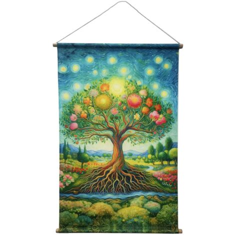 Toile murale enroulable Arbre de vie, art moderne, design oriental, imprimé pour la maison