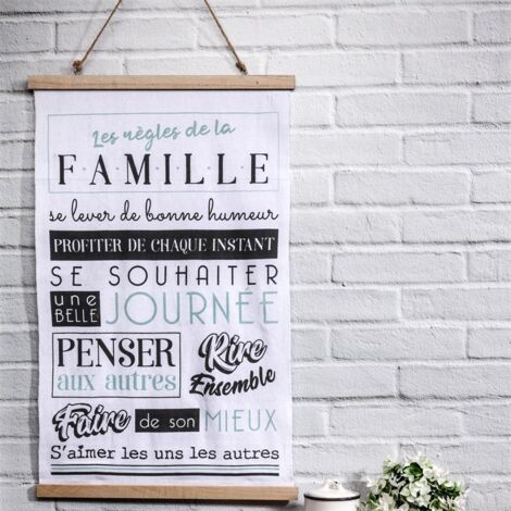 Toile murale - Famille - L 50 cm x H 80 cm - Livraison gratuite