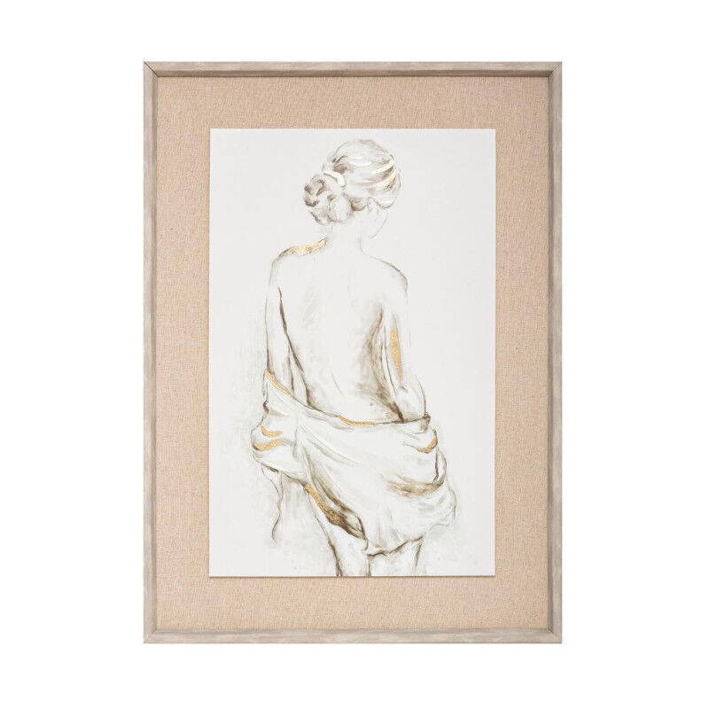 Toile Murale Imprimée "Nu" 52x72cm Gris