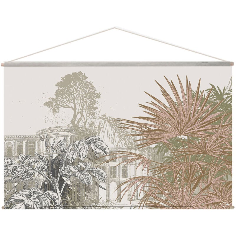 Toile murale végétale Beige 150x90 cm
