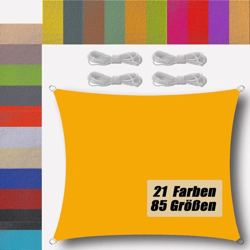 Sunxury - Toile Ombrage 2x3m pour Patio Respirante Résistant intempéries Voile d'ombrage ajourée pour terrasse Patio Jardin Balcon extérieur Jaune