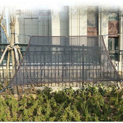 Toile Ombrage HDPE Respirant Protection Rayons 50-60% UV pour Jardin Terrasse Filet Protection Solaire Filet Protection Solaire pour Serre Grange Ou Chenil Toit Couvre (3×6m)