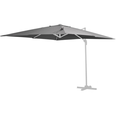 HABITAT ET JARDIN Toile parasol déporté "Sun 4" - 3 x 4 m - Gris