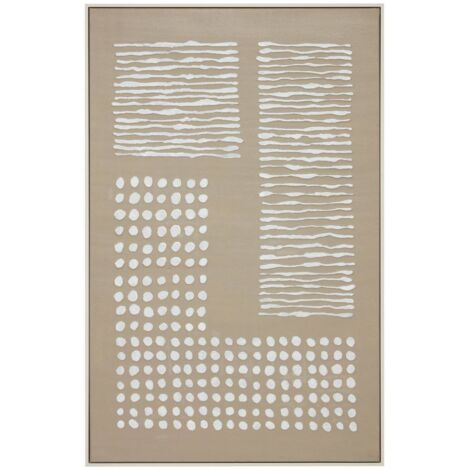 Toile peinte encadrée Farhan beige moyen 116x75cm - Atmosphera créateur d'intérieur