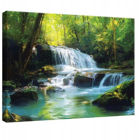 toile Peinture Murale cascade nature pour chambre salon cuisine 60x40