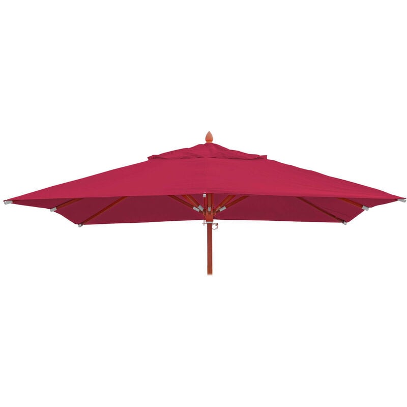 Mendler - Toile pour parasol de gastronomie en bois HWC-C57, carré 4x4m polyester 3kg - bordeaux