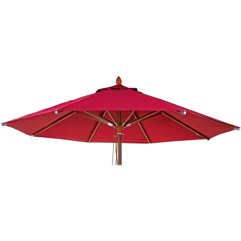 Toile pour parasol de gastronomie en bois HWC-C57, rond Ø4m polyester 3kg - bordeaux