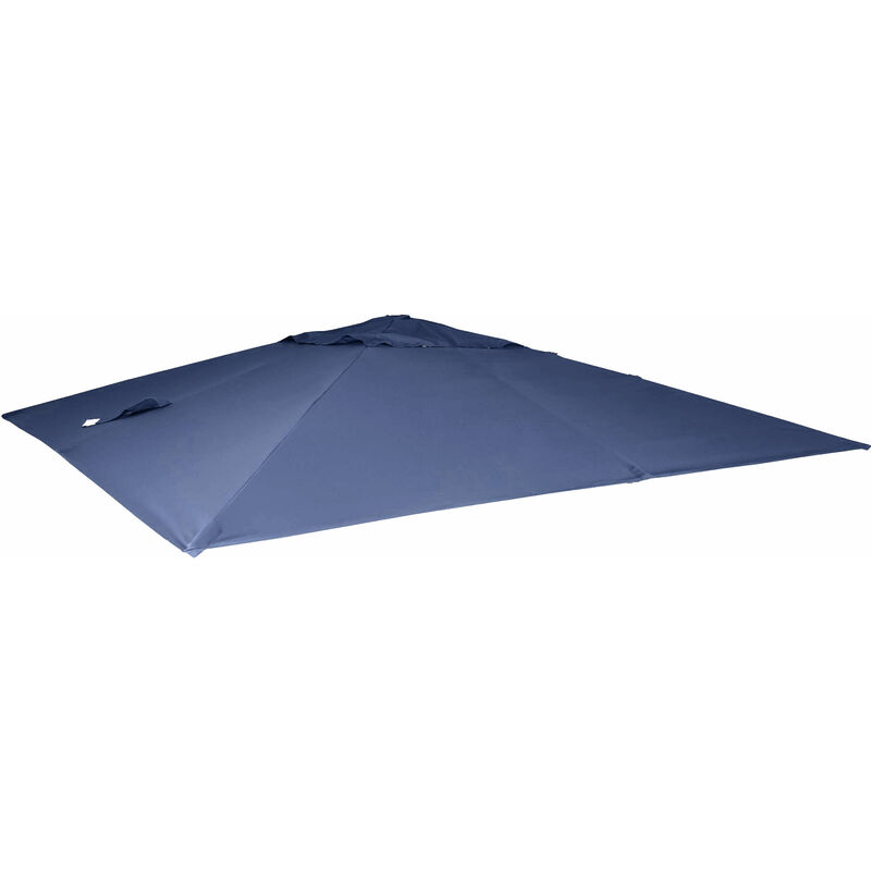 HHG - Revêtement pour parasol de luxe 113, revêtement de remplacement, 3,5x3,5m (Ø4,95m) polyester 4kg bleu - blue