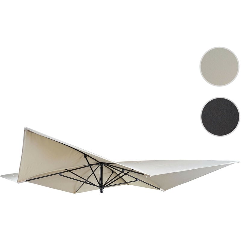 Toile pour parasol de luxe HWC-A37, toile de remplacement pour parasol, 3x3m (Ø4.24m) polyester - anthracite