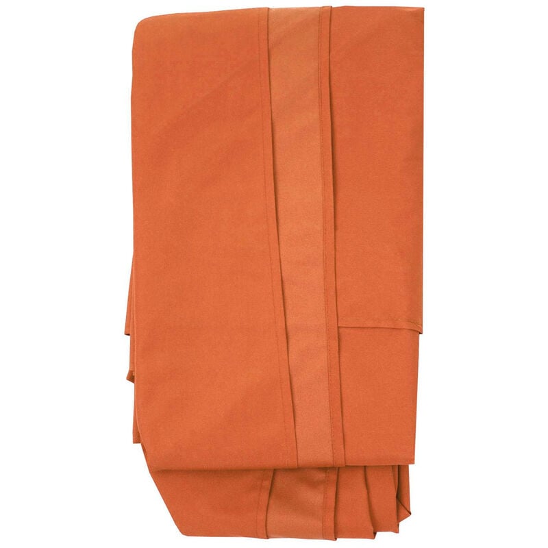 Toile pour parasol de luxe HWC-A96 avec rabat 3,5x3,5m Ø4,95m polyester 4kg terrecuite