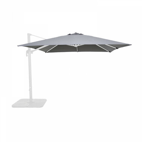 Toile pour parasol déporté 3x3m anthracite - Malaga, Brescia et Palma