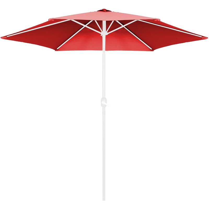Oviala - Toile pour parasol droit 3m rouge - Rouge